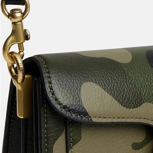 Coach Camouflage Shoulder Bag with Gold Accents never used - Picture 6 of 6